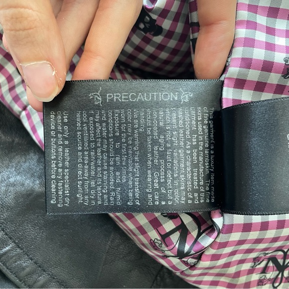 Mackage Black Leather Kenya Moto Style Jacket Size XS - Picture 10 of 10